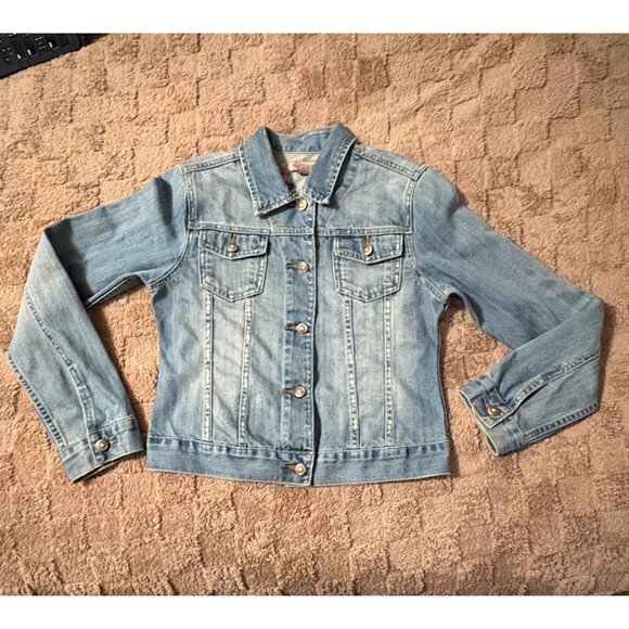 Fylo Y2K 2000s Embroidered Floral Denim Jean Jacket Boho Chic S - Picture 2 of 11